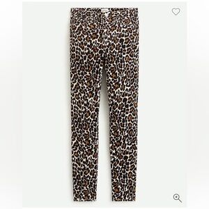 J. Crew Skinny Corduroy Leopard Print Pants Size 25 NWT